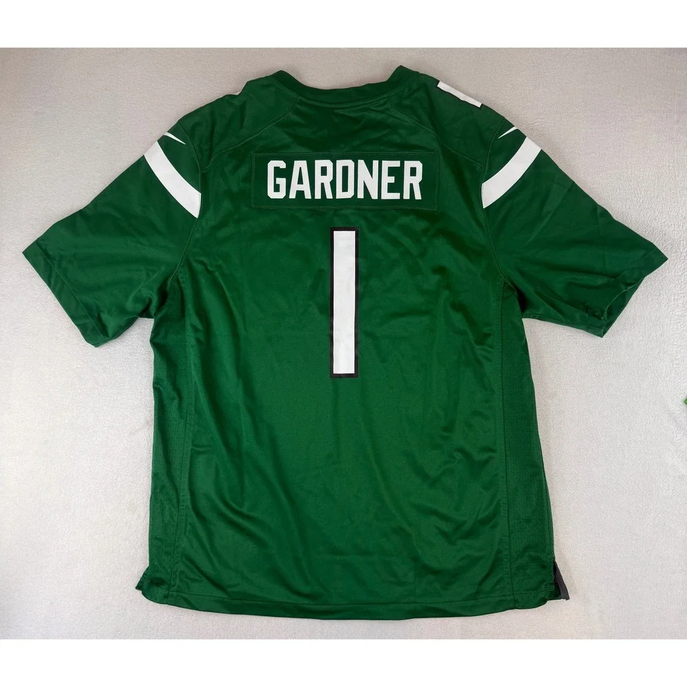 Nike Football Jersey Mens XXL Green Sauce Gardner New York Jets 1 NFL On Field